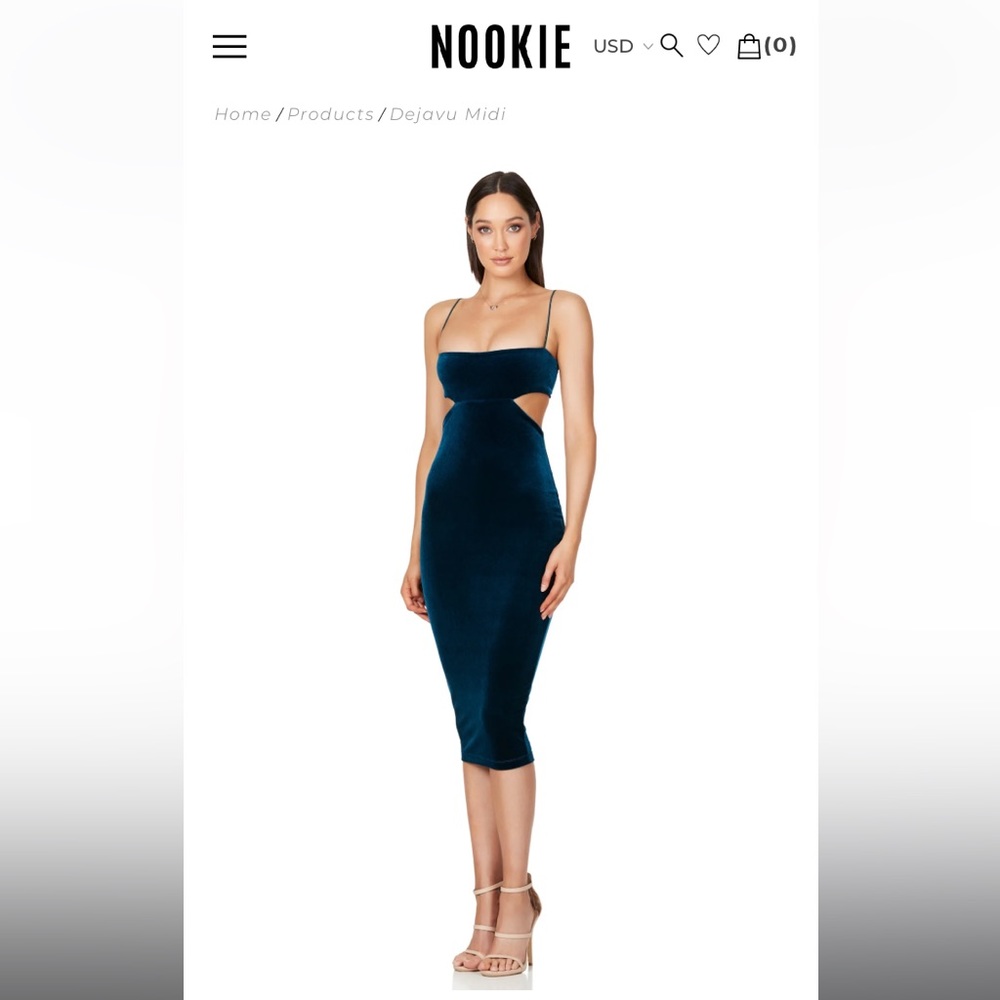 Nookie Dejavu MIDI Dress in Wine
